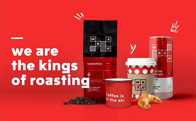 Estrategia e identidad de marca We Are Four Coffee